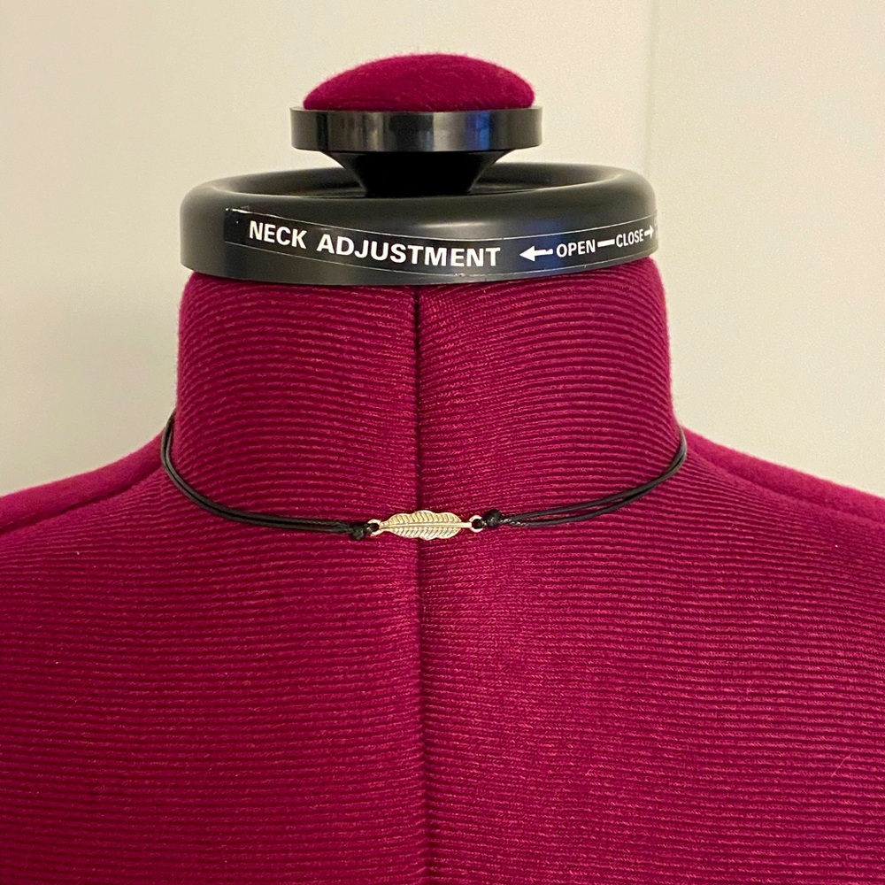 2 faux leather chokers
